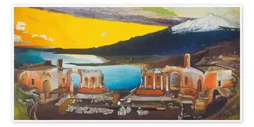 The ruins of the Greek theater in Taormina de Tivador Csontvary Kosztka ARTOTHEK