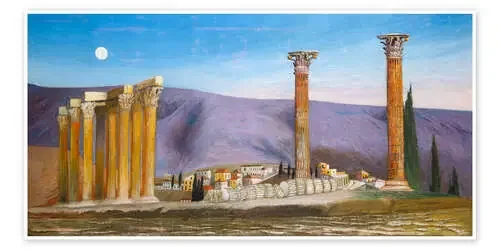 The ruins of the Temple of Zeus in Athens, 1904 de Tivador Csontvary Kosztka ARTOTHEK