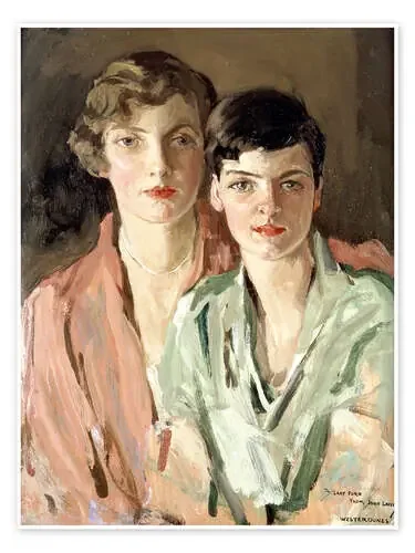 The Sisters, Joan and Marjory de Sir John Lavery Bridgeman Images
