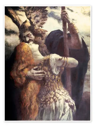 The Valkyrie Wotan‘s Farewell to Brünnhilde de Ferdinand Leeke akg-images