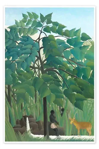 The Waterfall (detail) I de Henri Rousseau Master Collection