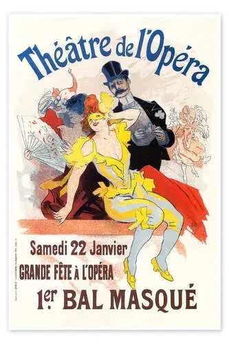 Theatre de L‘Opéra, 1er bal masqué (francés) de Jules Chéret Master Collection