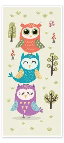 Three Colourful Owls de Kidz Collection Editors Choice