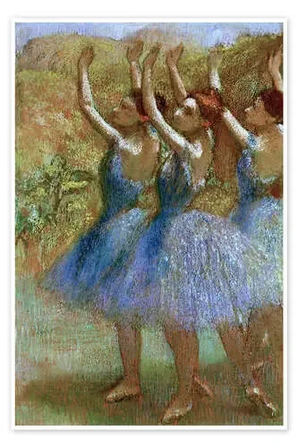 Three dancers in blue de Edgar Degas akg-images