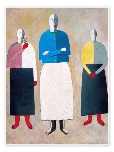 Three Girls de Kasimir Sewerinowitsch Malewitsch akg-images