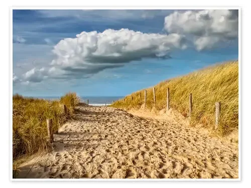 Through the dunes to the beach de Peter Roder