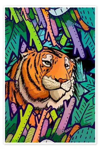 Tiger in the undergrowth de Stephen Wade
