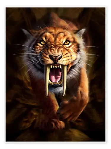 Tigre con dientes de sable de Jerry LoFaro Stocktrek Images