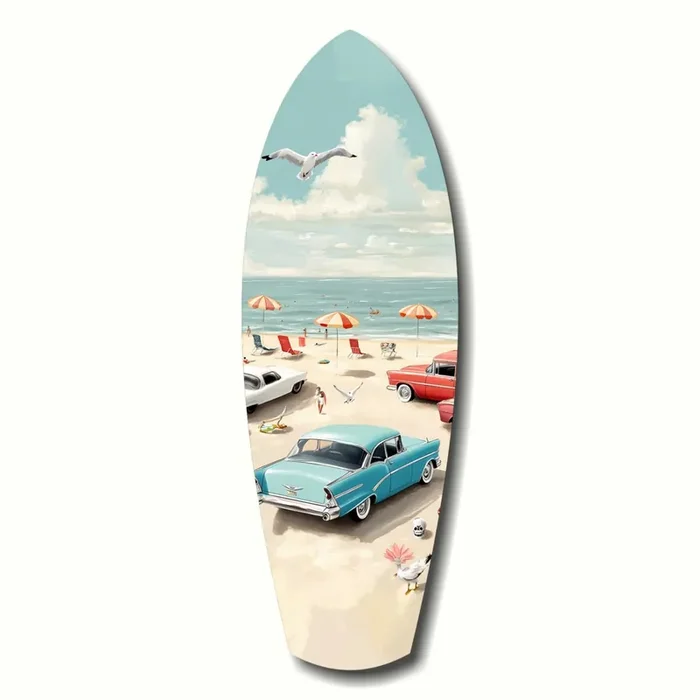 Timeless by the Sea V3 Glass Wall Art – 12 » X 35 «