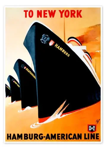 To New York hamburg american line de Vintage Travel Collection