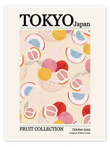 Tokyo Fruit Collection de EL BUEN LIMÓN Exhibition Posters