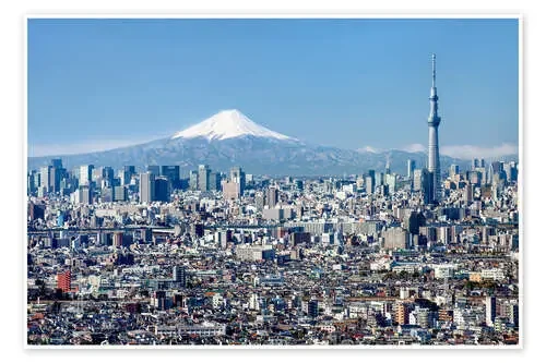 Tokyo Skyline with Mt Fuji and Skytree and Shinjuku de Jan Christopher Becke