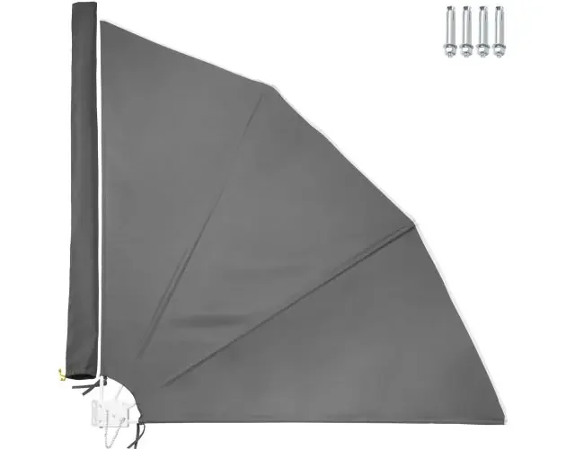 Toldo lateral plegable para balcón con montaje en pared 140×7,5x140cm | Brico Depôt Più Venduto
