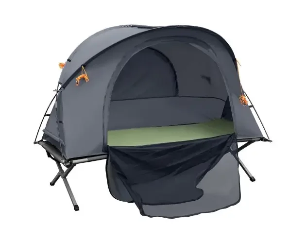 Top Qualità Cama de camping 200x86x147 cm tela oxford, aluminio color gris Outsunny | Brico Depôt