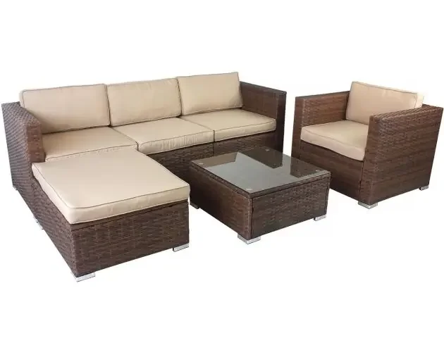 Top Qualità Conjunto de muebles de jardín de resinajuliane- marrón | Brico Depôt