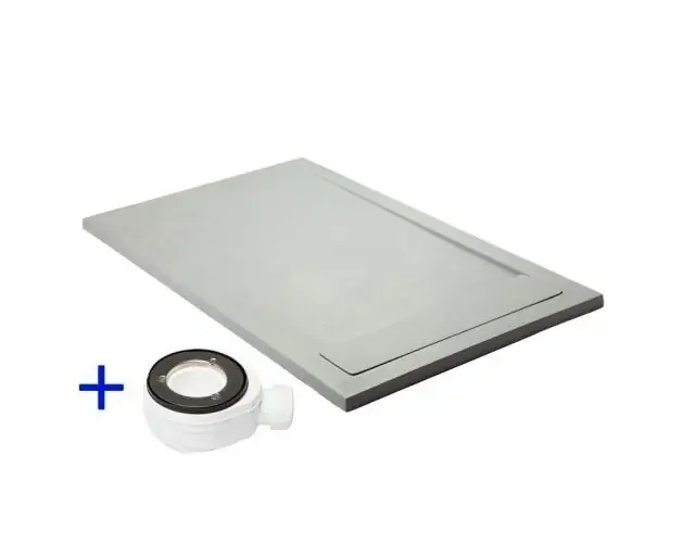 Top Qualità Plato de ducha de resina 200×90 premium ambiente gris ral 7037 90×200 | Brico Depôt