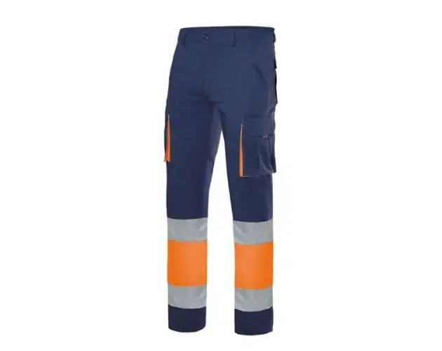 Top Qualità Velilla pantalon 100% aLGodon av l azul navy/naranja fluor | Brico Depôt