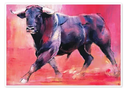 Toro lidiando de Mark Adlington Bridgeman Images