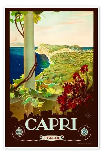 Tourism Poster, Capri, 1920 de Mario Borgoni Bridgeman Images
