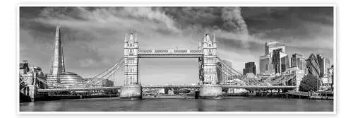 Tower Bridge London in the modern city panorama de Melanie Viola