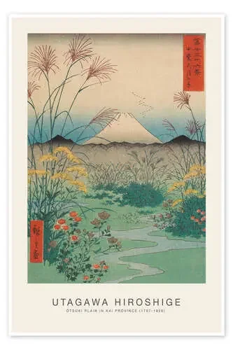 Tsuki Plain in Kai Province de Utagawa Hiroshige Exhibition Posters
