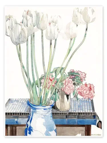 Tulipanes blancos de Charles Rennie Mackintosh Master Collection