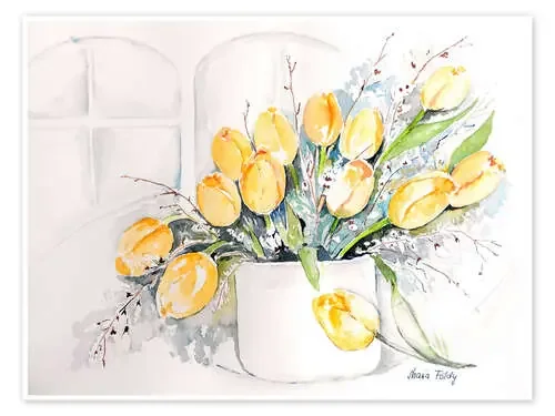 Tulipanes en la ventana de Maria Földy