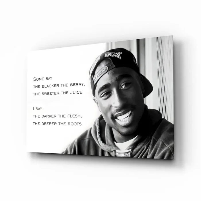 Tupac Shakur Glass Wall Art – 28.5 » x 18 «