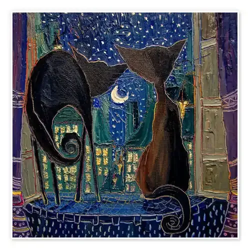 Two Cats at the Window de Justyna Kopania