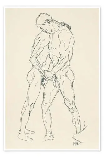 Two Men, 1904 de Gustav Klimt Nook Vintage Archive