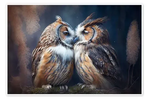 Two Owls in Love de Michael artefacti