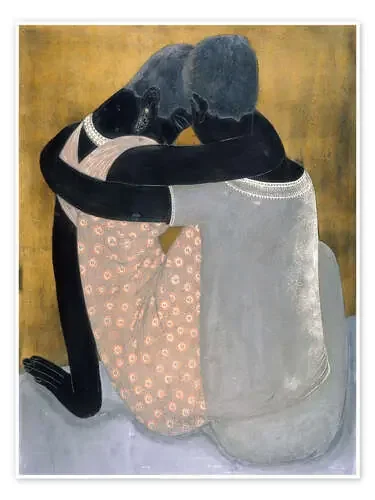 Two seated women hugging each other de Jean Dunand ARTOTHEK