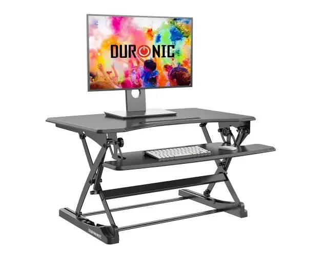 Ultima Occasione Duronic dm05d23 bk standing desk monitor 15-49 cm superficie 90×57 cm | Brico Depôt