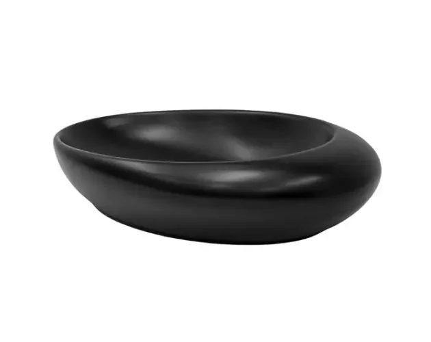 Ultima Occasione Lavabo negro encimera cerámica sin rebosadero 585x375x145 mm | Brico Depôt