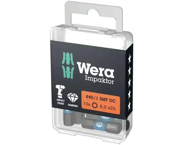 Ultima Occasione Puntas impaktor torn. Hexagonales, 10 piezas 840/1 imp dc hex-plus sw 6,0 | Brico Depôt