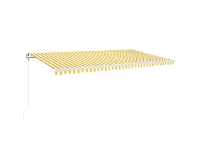 Ultima Occasione vidaXL toldo automático LED sensor de viento amarillo blanco 600x350cm | Brico Depôt