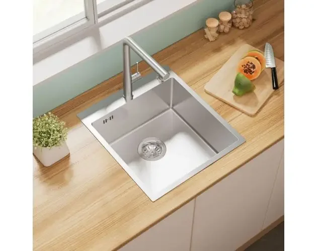 Ultime Pezzi Fregadero de cocina 44x49x20cm en acero inoxidable plateado fregadero de 1 | Brico Depôt