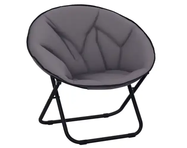 Ultime Pezzi Silla de luna 80x80x75 cm tela oxford, metal color gris Outsunny | Brico Depôt