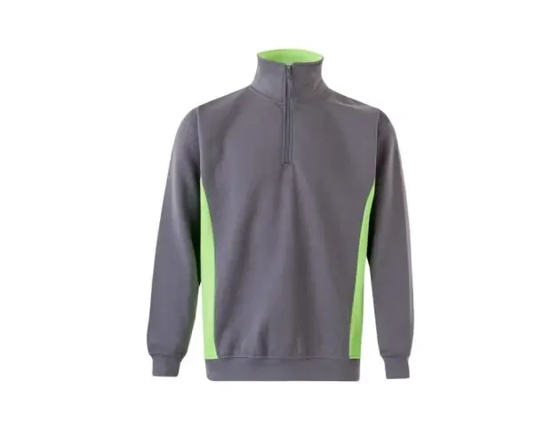 Ultime Pezzi Sudadera bicolor cremallera l gris/verde lima | Brico Depôt