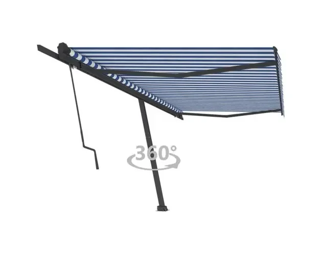 Ultime Pezzi vidaXL toldo de pie automático azul y blanco 500×350 cm | Brico Depôt