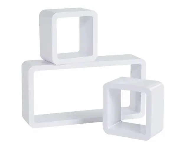Ultimissimo Modello 3 estanterías con lacado brillante lotta, blanco | Brico Depôt