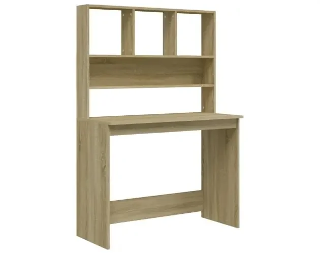 Ultimissimo Modello vidaXL escritorio con estantes contrachapada roble sonoma 102x45x148cm | Brico Depôt