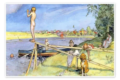 Un lugar agradable para bañarse de Carl Larsson Bridgeman Images