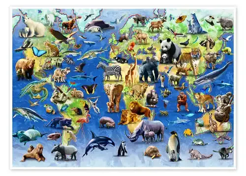 Una centena de especies de animales de Adrian Chesterman MGL Licensing