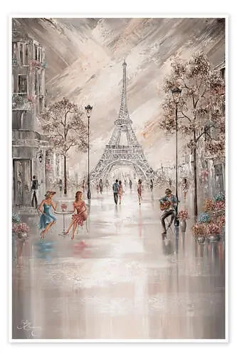 Una copa en la Torre Eiffel, ambiente parisino de Isabella Karolewicz