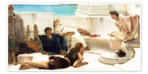 Una lectura de Homero de Lawrence Alma-Tadema Master Collection