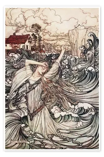 Undine desaparece en el Danubio de Arthur Rackham Master Collection