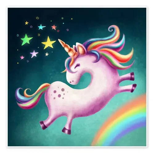 Unicorn jumps for joy de Elena Schweitzer