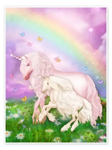 Unicornio y arcoíris mágico de Dolphins DreamDesign