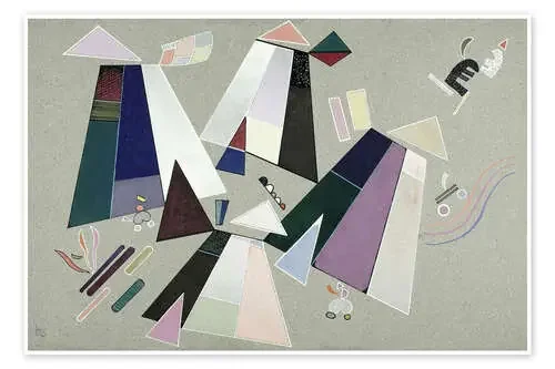 Untitled (Composition with Grey Background) de Wassily Kandinsky Bridgeman Images